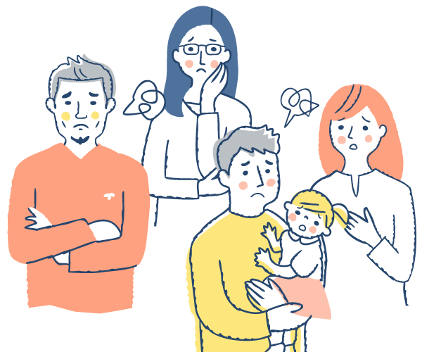 相続で揉める親族イメージ