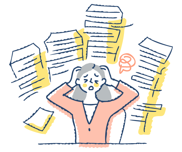 残業・過重労働でパニックになる労働者のイメージ